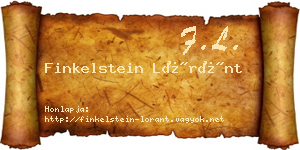 Finkelstein Lóránt névjegykártya