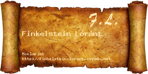 Finkelstein Lóránt névjegykártya