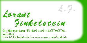 lorant finkelstein business card